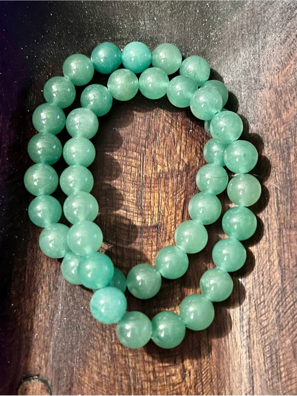 Green Aventurine authentic gemstone beaded elastic bracelet